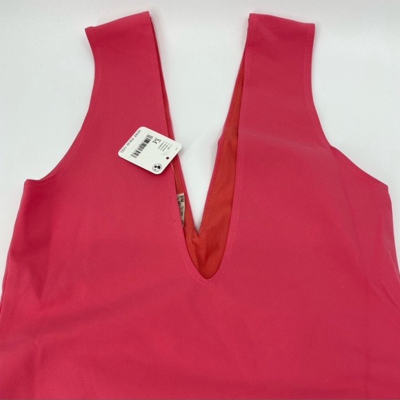 Free People Keep it Sleek Bodysuit in Electropop Pink Size Medium New with Tag - Picture 8 of 10